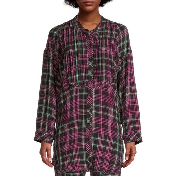 NWT Free People Intimately Plaid About You Flannel
Sleep long sleeve shirt XS - Picture 3 of 10